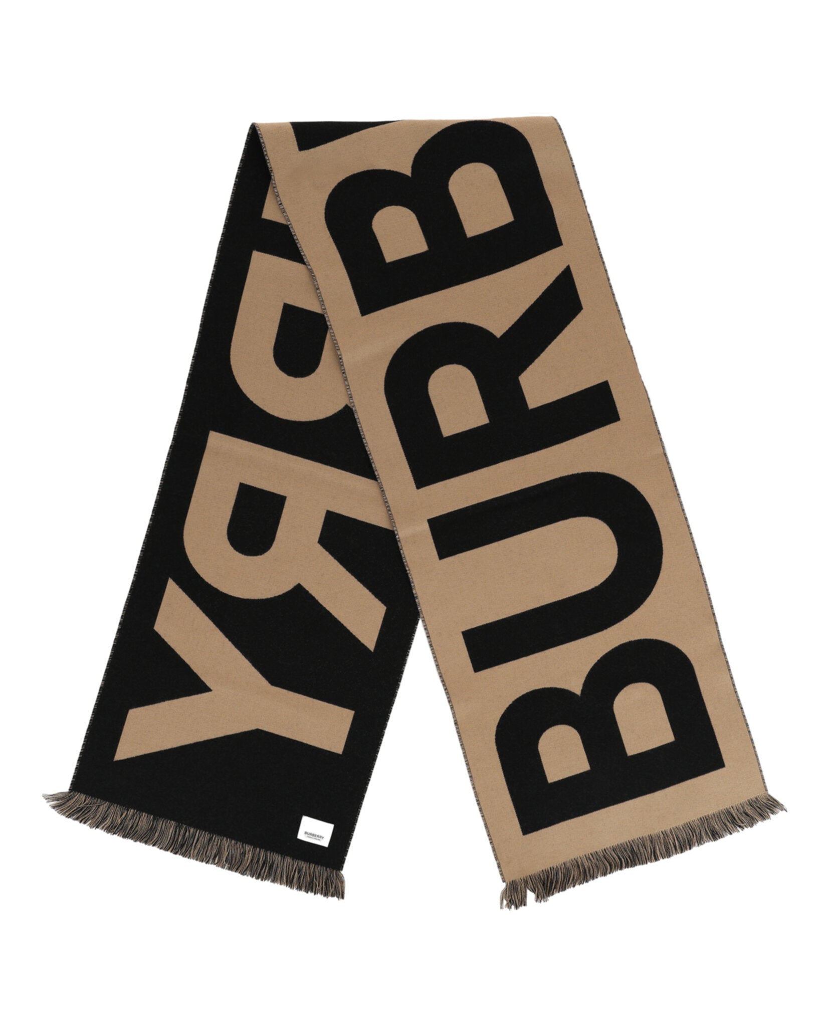 Burberry Logo Wool Scarf Accessories - Tophatter Daily Deals