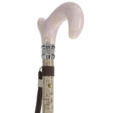 Crème Pearlz Designer Adjustable Orthopedic Folding Cane Pearl Swirl Lucite Designer Walking Canes - Tophatter Daily Deals
