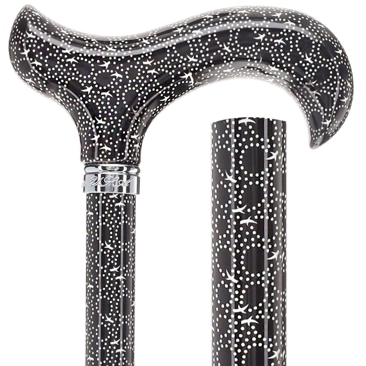 Midnight Rain: Designer Adjustable Cane / Patterned Handle Adjustable Walking Canes - Tophatter Daily Deals