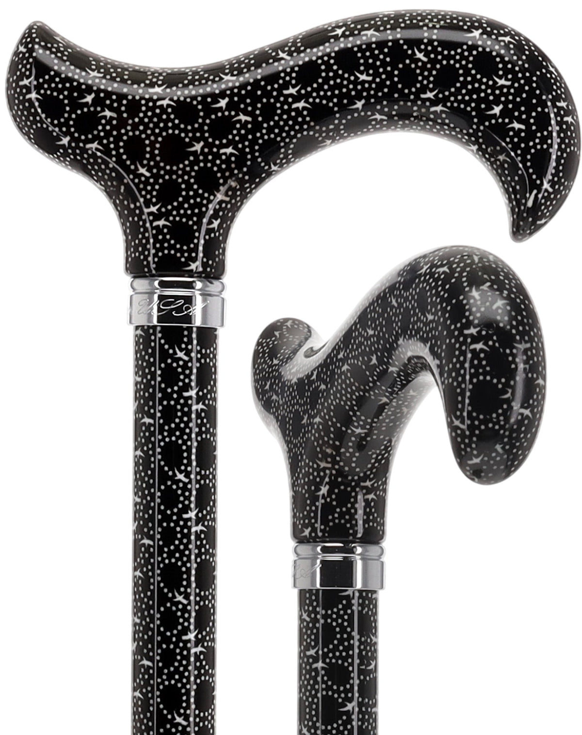 Midnight Rain: Designer Adjustable Cane / Patterned Handle Adjustable Walking Canes - Tophatter Daily Deals