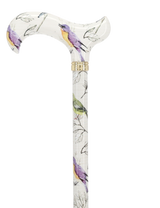 Watercolor Bird: Designer Derby Cane with Patterned Handle Adjustable Walking Canes - Tophatter Daily Deals