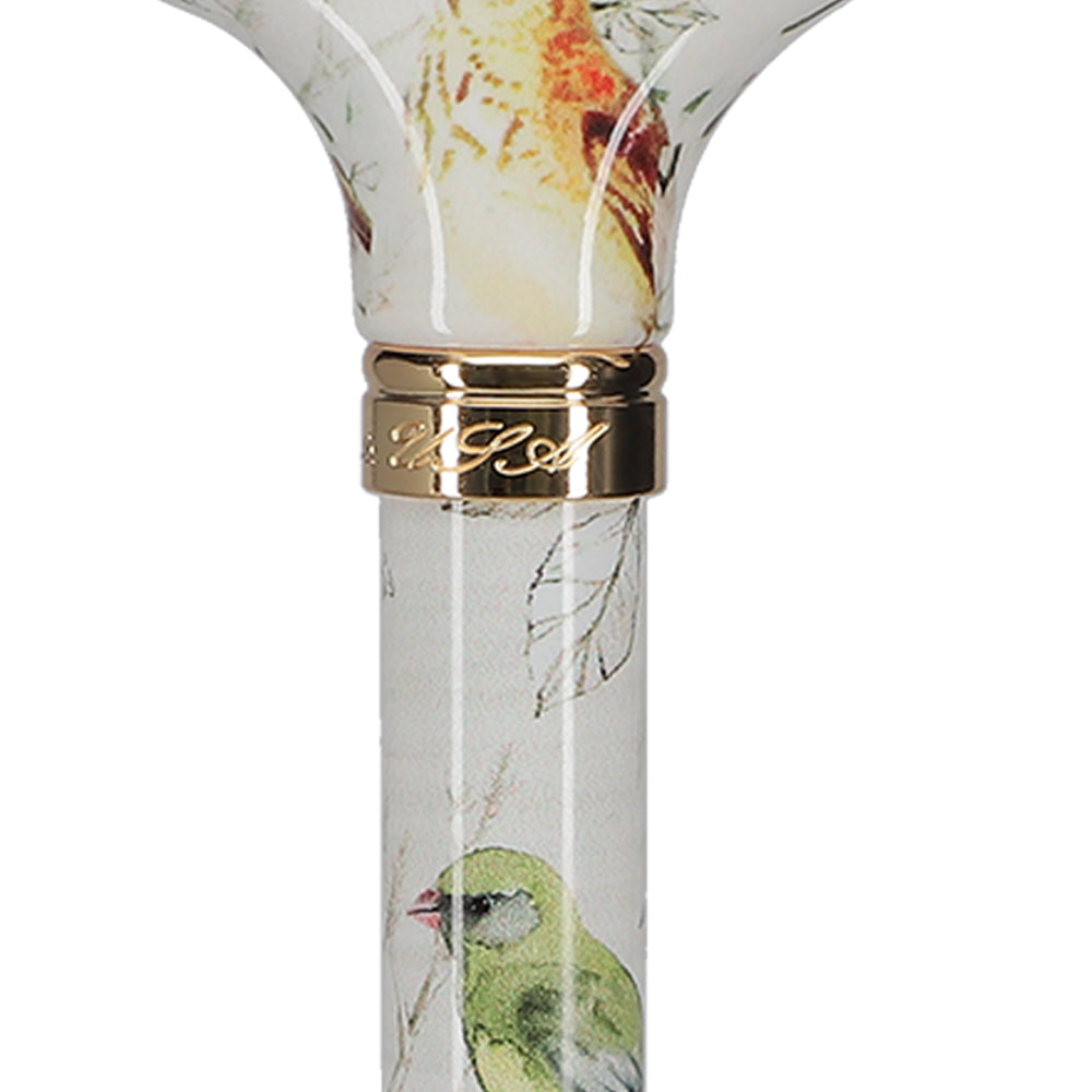 Watercolor Bird: Designer Derby Cane with Patterned Handle Adjustable Walking Canes - Tophatter Daily Deals