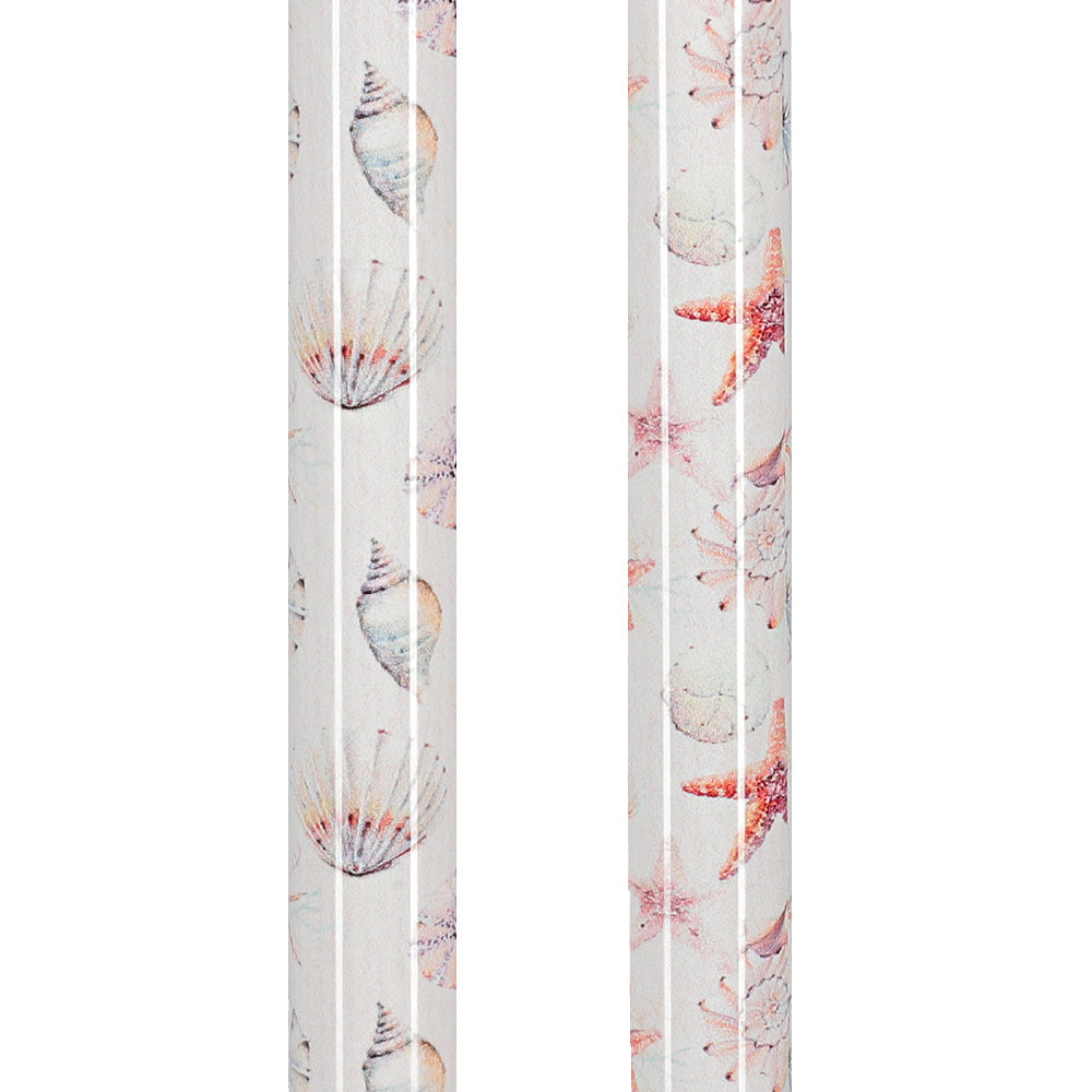 Watercolor Seashells: Designer Derby Cane Patterned Handle Adjustable Walking Canes - Tophatter Daily Deals