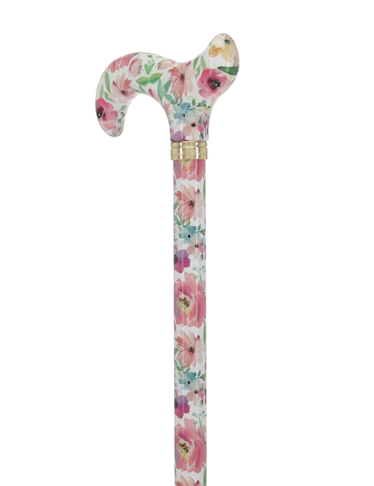 Watercolor Flowers: Designer Adjustable Cane w/ Patterned Handle Adjustable Walking Canes - Tophatter Daily Deals
