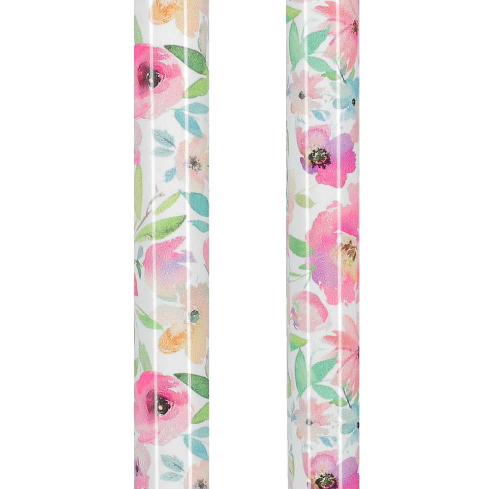 Watercolor Flowers: Designer Adjustable Cane w/ Patterned Handle Adjustable Walking Canes - Tophatter Daily Deals