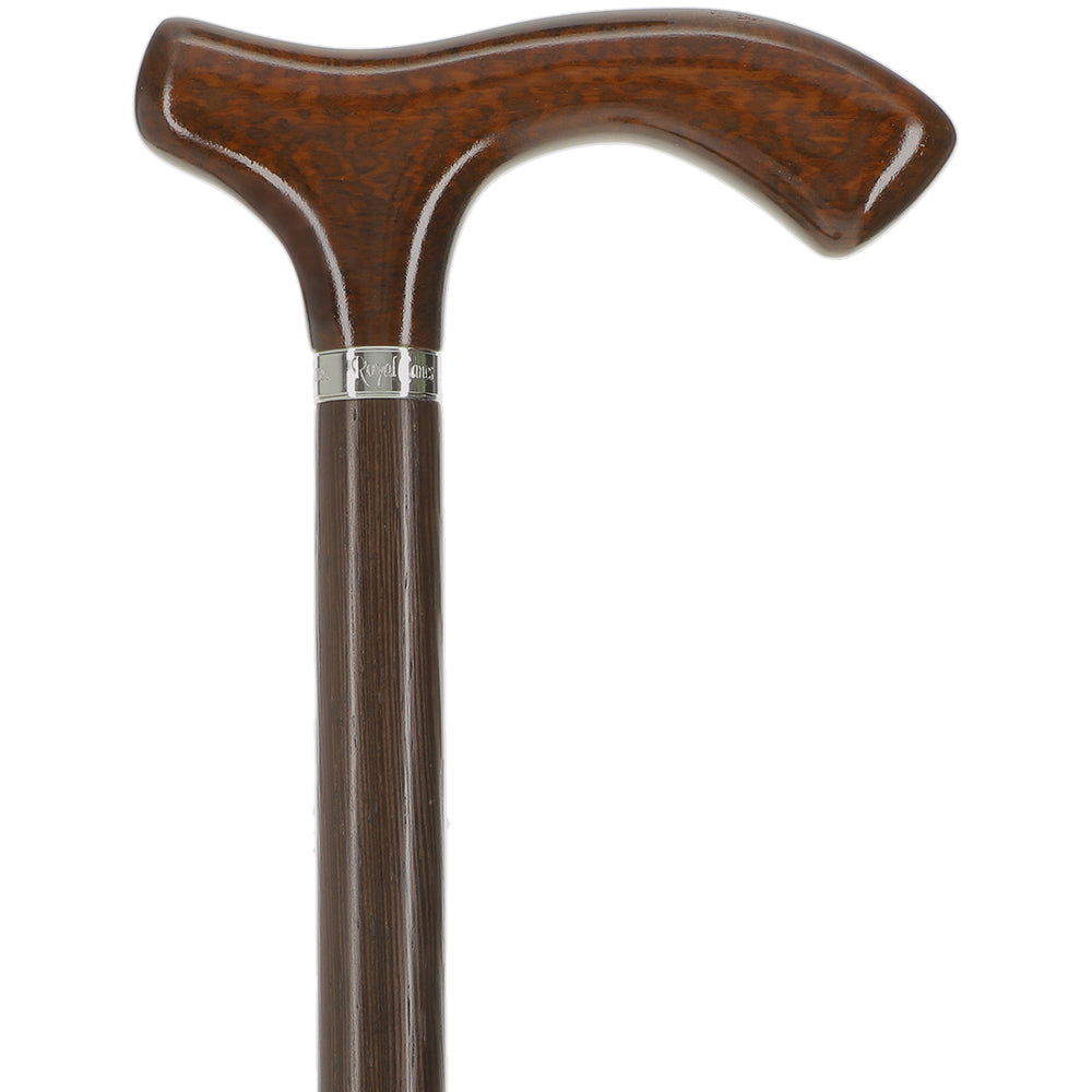 Luxury Genuine Snakewood Fritz Handle Cane - Wenge Shaft Fritz Handle Walking Canes - Tophatter Daily Deals