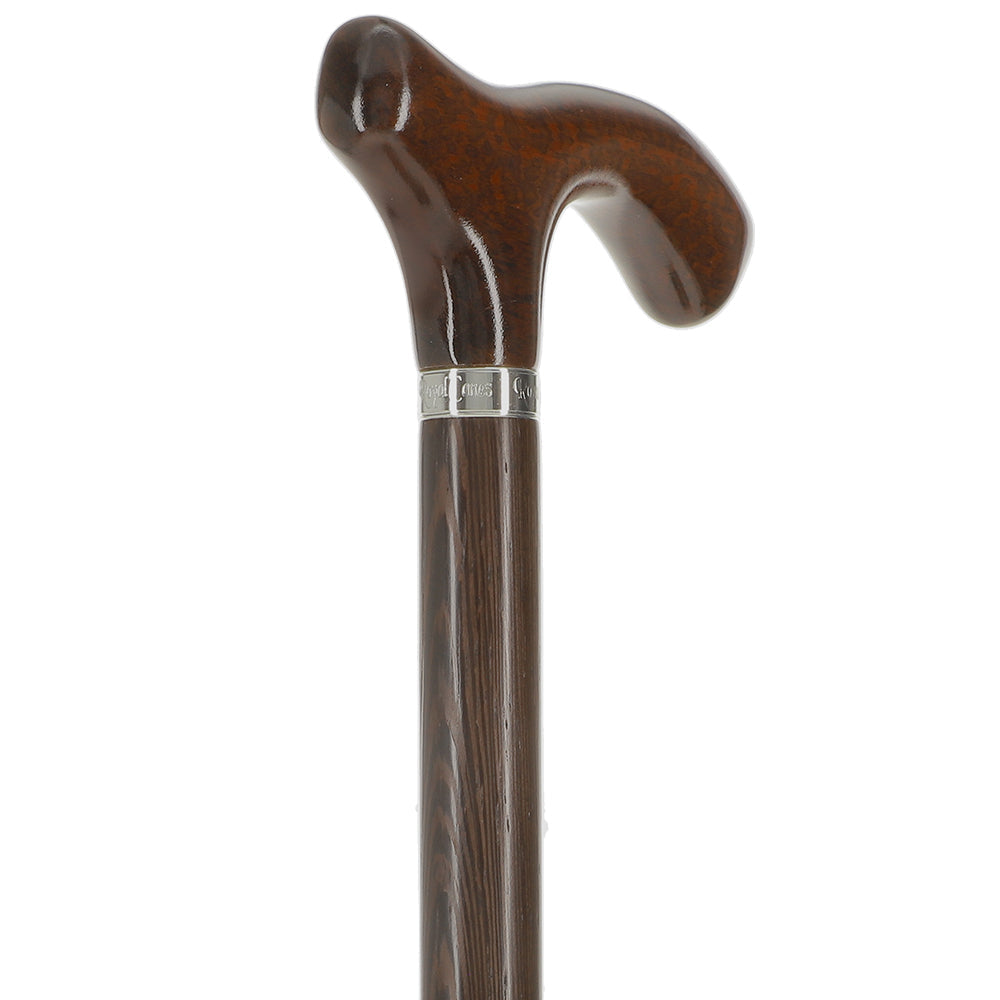 Luxury Genuine Snakewood Fritz Handle Cane - Wenge Shaft Fritz Handle Walking Canes - Tophatter Daily Deals