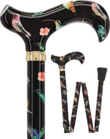 Flight of the Hummingbird Designer Pattern Folding Adjustable Cane Folding Canes - Tophatter Daily Deals