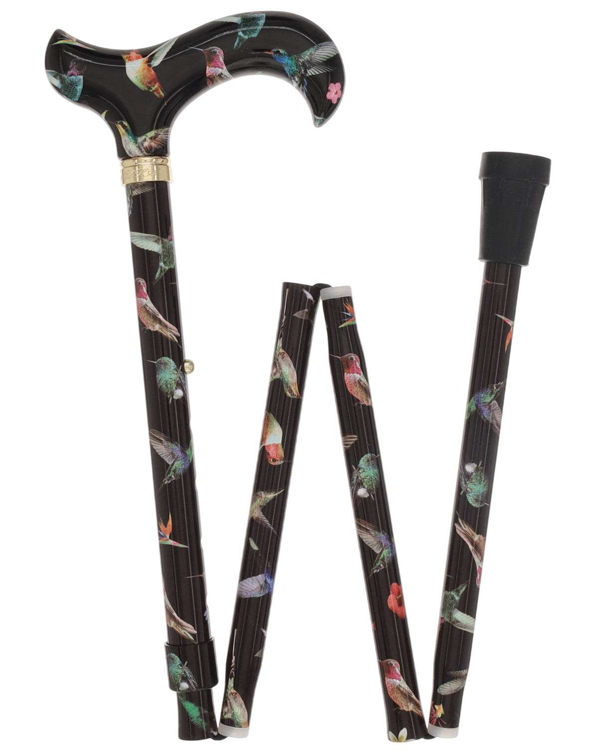 Flight of the Hummingbird Designer Pattern Folding Adjustable Cane Folding Canes - Tophatter Daily Deals