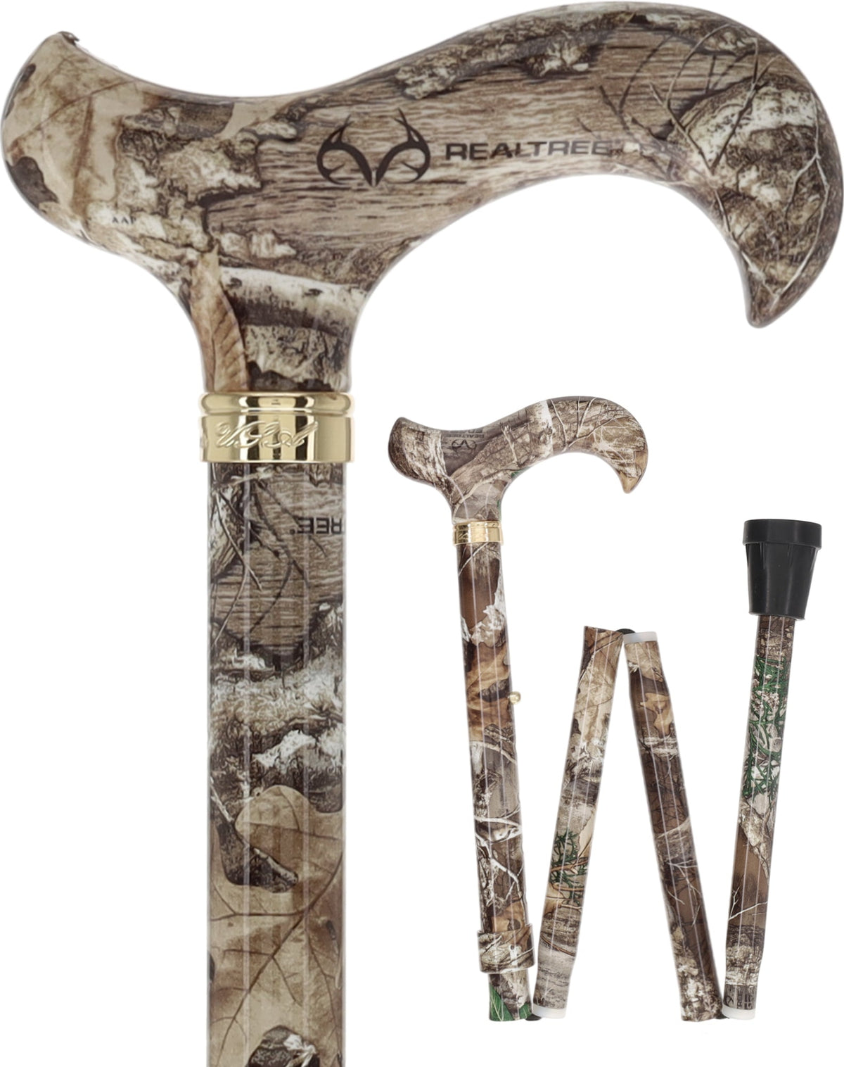 Licensed Realtree Camo Cane Pattern Folding Adjustable Cane Folding Canes - Tophatter Daily Deals