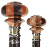 Mad Hatter: Inlaid Multi-Wood Knob with Wenge Wood Shaft Wooden Colortone Walking Canes - Tophatter Daily Deals