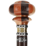Mad Hatter: Inlaid Multi-Wood Knob with Wenge Wood Shaft Wooden Colortone Walking Canes - Tophatter Daily Deals