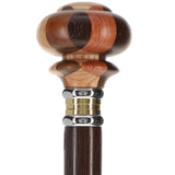 Mad Hatter: Inlaid Multi-Wood Knob with Wenge Wood Shaft Wooden Colortone Walking Canes - Tophatter Daily Deals