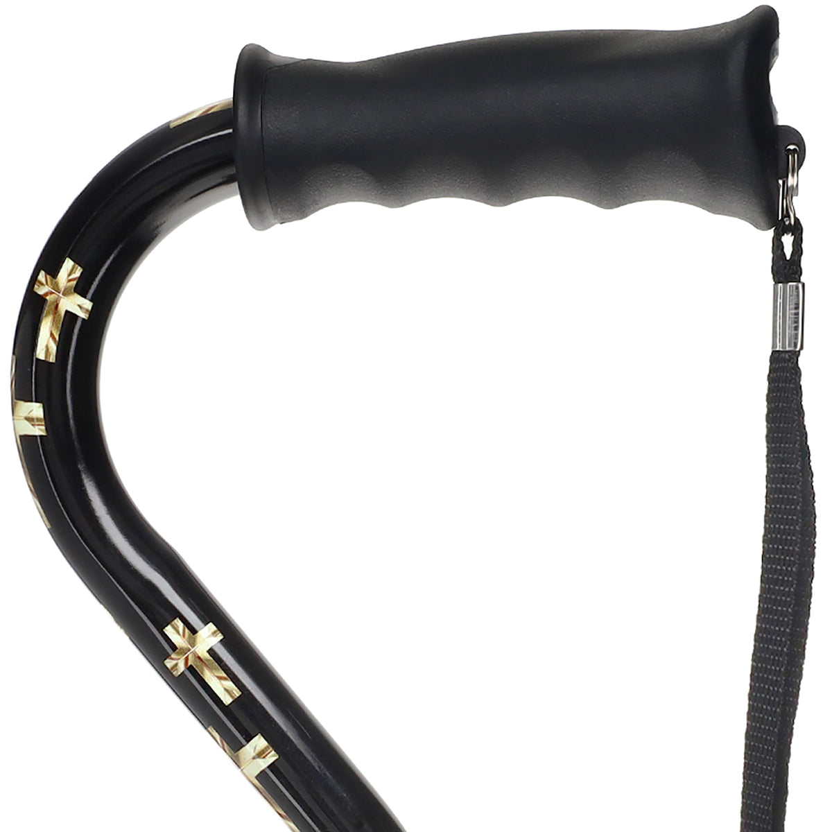 Golden Cross Designer Adjustable Cane: Comfort Grip Offset Adjustable Walking Canes - Tophatter Daily Deals