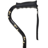 Golden Cross Designer Adjustable Cane: Comfort Grip Offset Adjustable Walking Canes - Tophatter Daily Deals