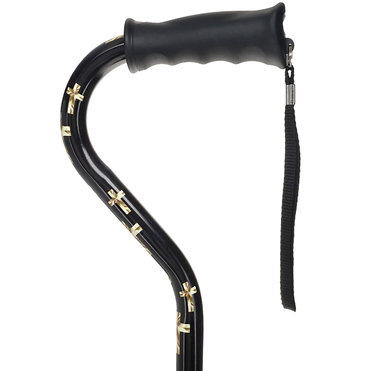 Golden Cross Designer Adjustable Cane: Comfort Grip Offset Adjustable Walking Canes - Tophatter Daily Deals