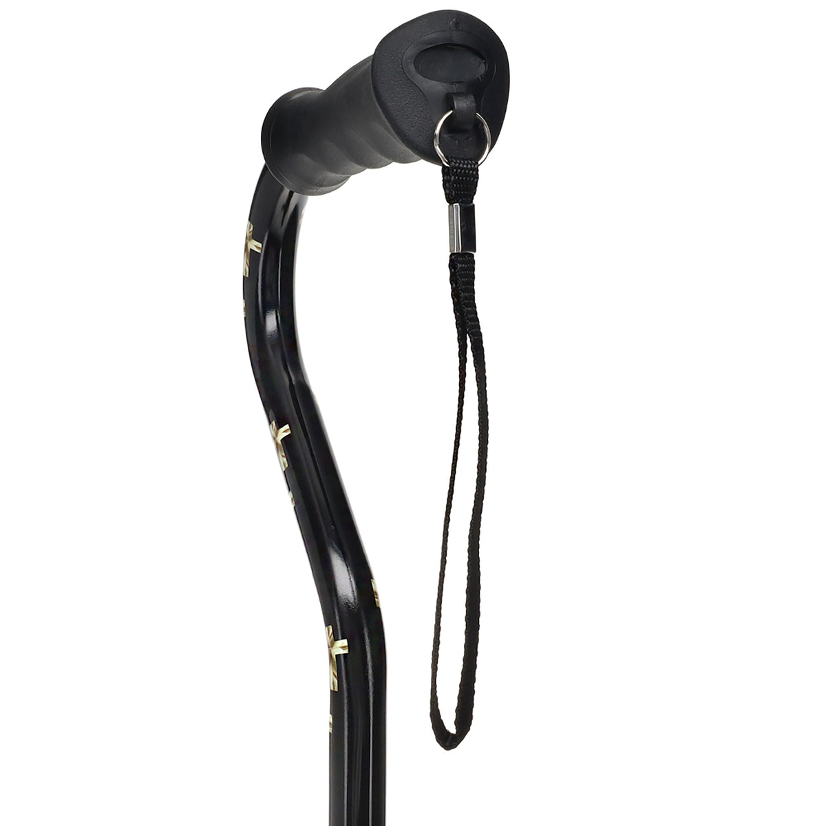 Golden Cross Designer Adjustable Cane: Comfort Grip Offset Adjustable Walking Canes - Tophatter Daily Deals
