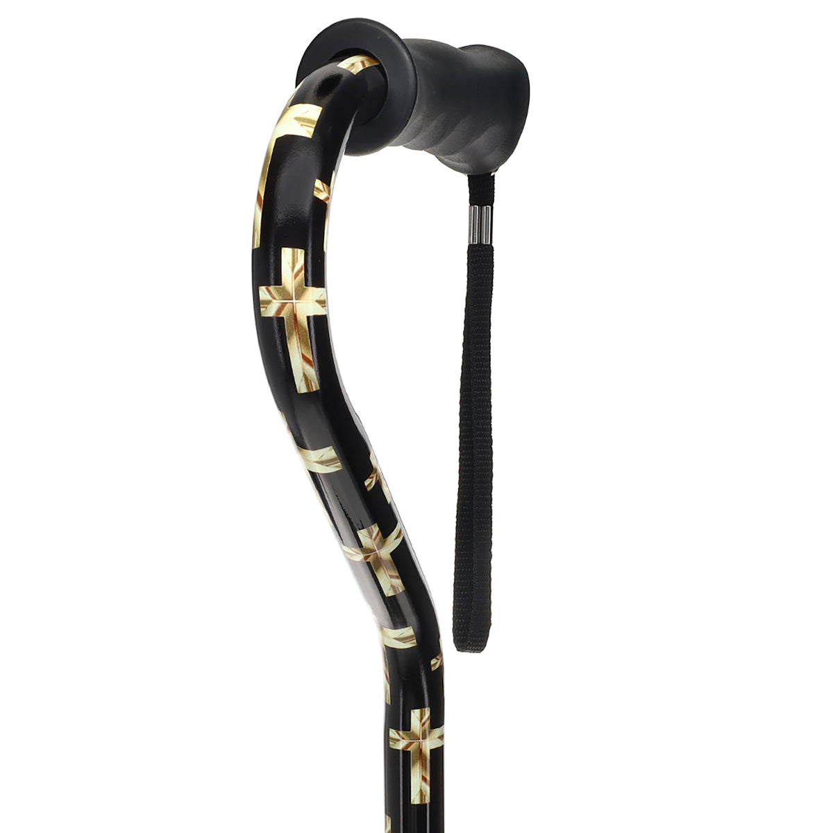 Golden Cross Designer Adjustable Cane: Comfort Grip Offset Adjustable Walking Canes - Tophatter Daily Deals