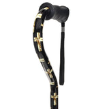 Golden Cross Designer Adjustable Cane: Comfort Grip Offset Adjustable Walking Canes - Tophatter Daily Deals