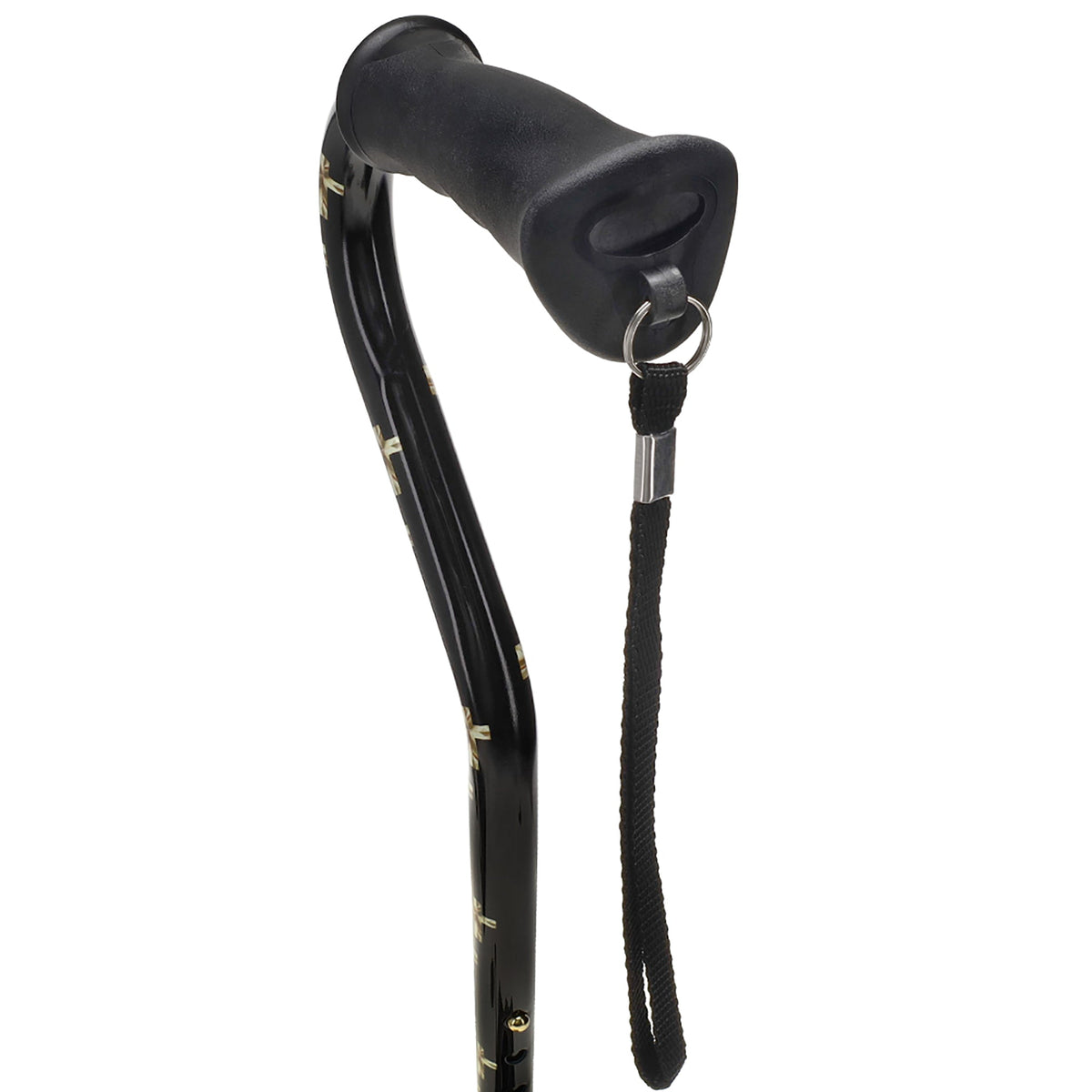 Golden Cross Designer Adjustable Cane: Comfort Grip Offset Adjustable Walking Canes - Tophatter Daily Deals