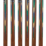Green & Blue Inlaid Derby: Ovangkol Shaft Colorwood Inlay Derby Classic Walking Canes - Tophatter Daily Deals