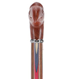 Patriotic "Colors Don't Run" Eagle Cane - Ovangkol Inlaid Wood Bird Walking Canes - Tophatter Daily Deals