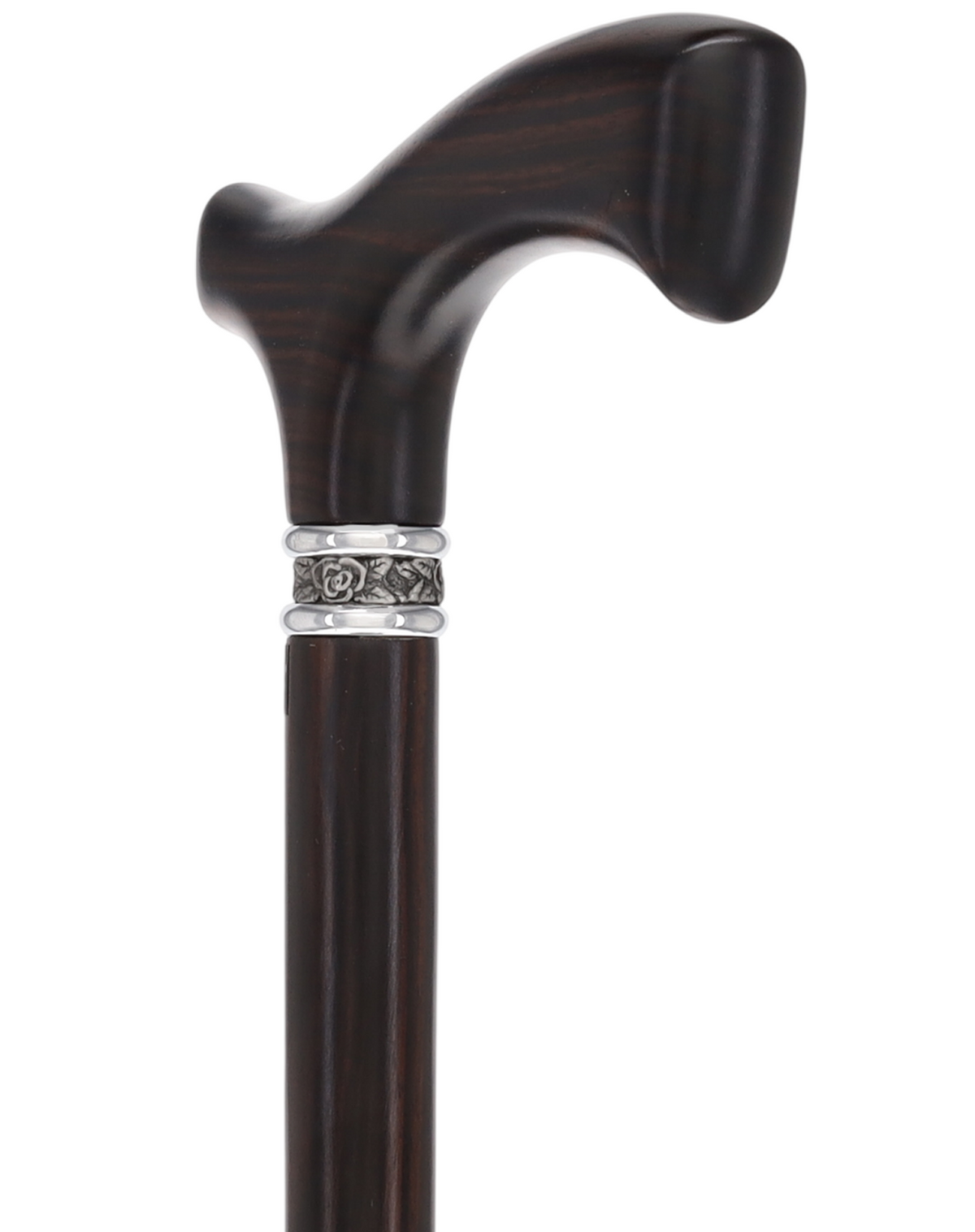 Luxury Genuine Ebony Fritz Handle Cane: Pewter Collar Detail Fritz Handled Canes - Tophatter Daily Deals