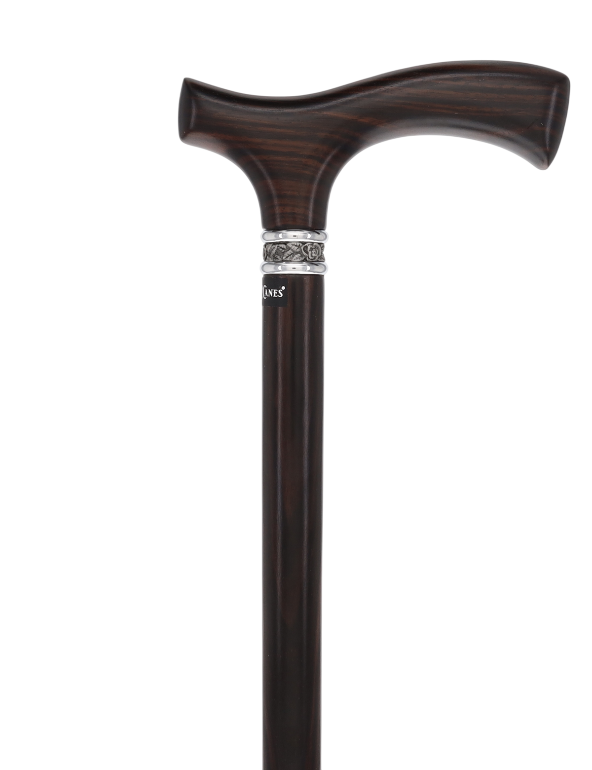 Luxury Genuine Ebony Fritz Handle Cane: Pewter Collar Detail Fritz Handled Canes - Tophatter Daily Deals
