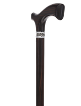 Luxury Genuine Ebony Fritz Handle Cane: Pewter Collar Detail Fritz Handled Canes - Tophatter Daily Deals