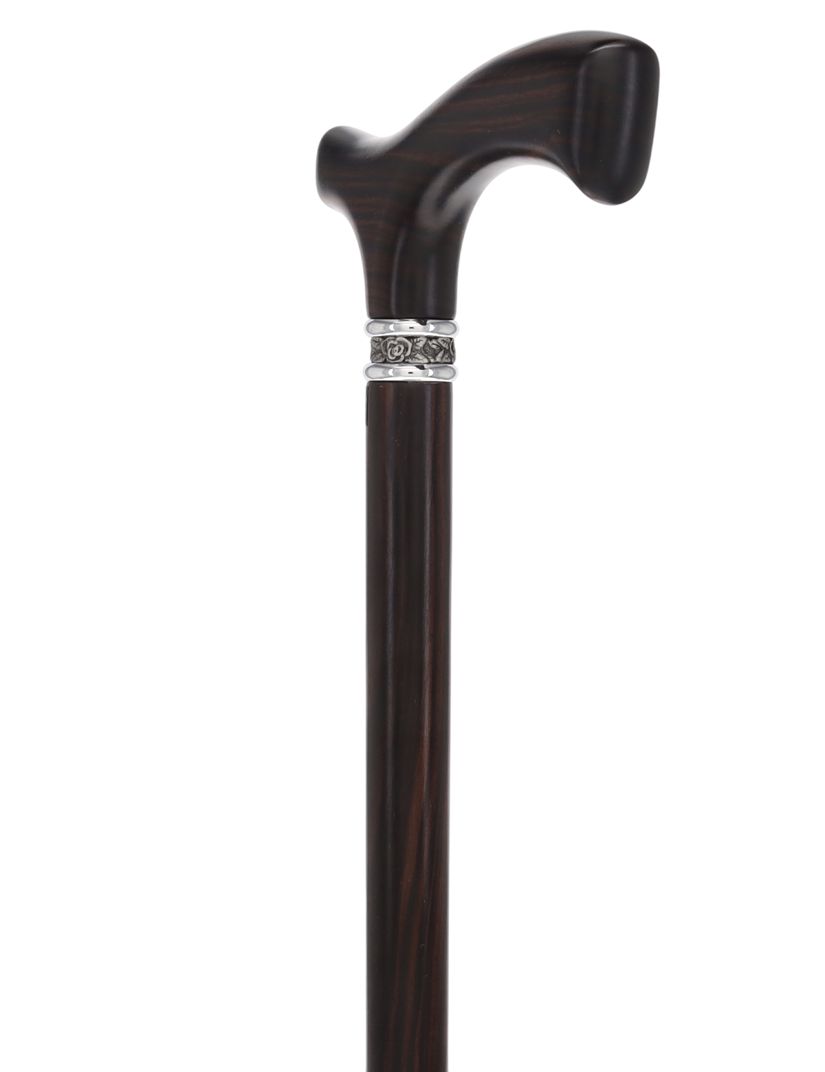 Luxury Genuine Ebony Fritz Handle Cane: Pewter Collar Detail Fritz Handled Canes - Tophatter Daily Deals