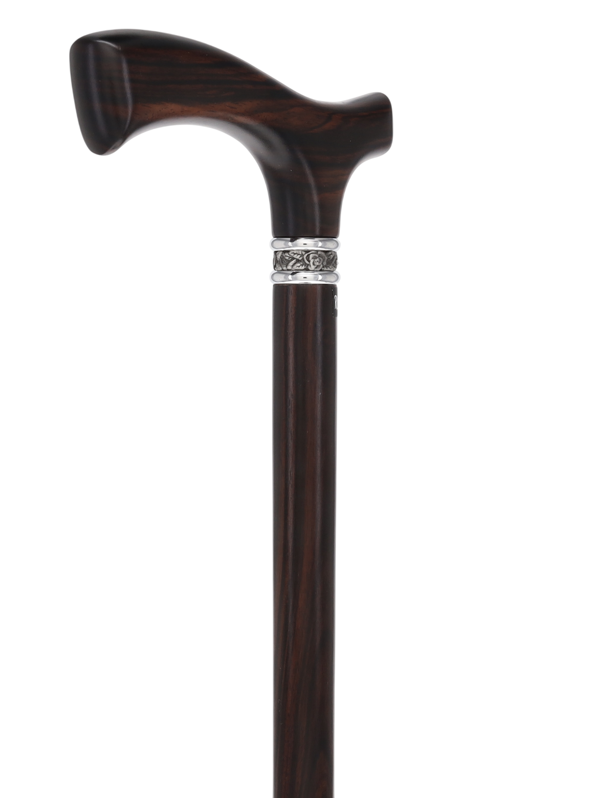 Luxury Genuine Ebony Fritz Handle Cane: Pewter Collar Detail Fritz Handled Canes - Tophatter Daily Deals