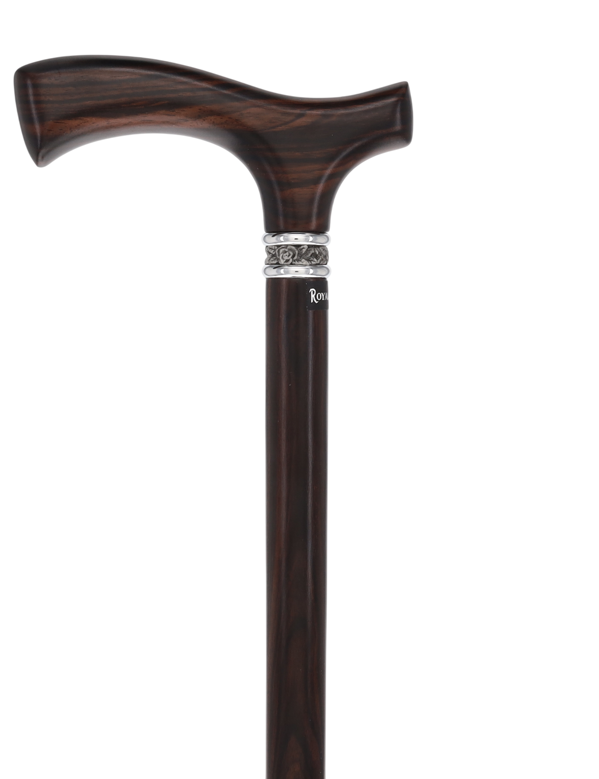 Luxury Genuine Ebony Fritz Handle Cane: Pewter Collar Detail Fritz Handled Canes - Tophatter Daily Deals