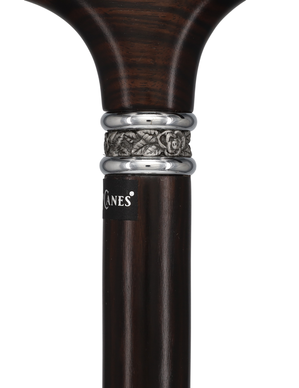 Luxury Genuine Ebony Fritz Handle Cane: Pewter Collar Detail Fritz Handled Canes - Tophatter Daily Deals