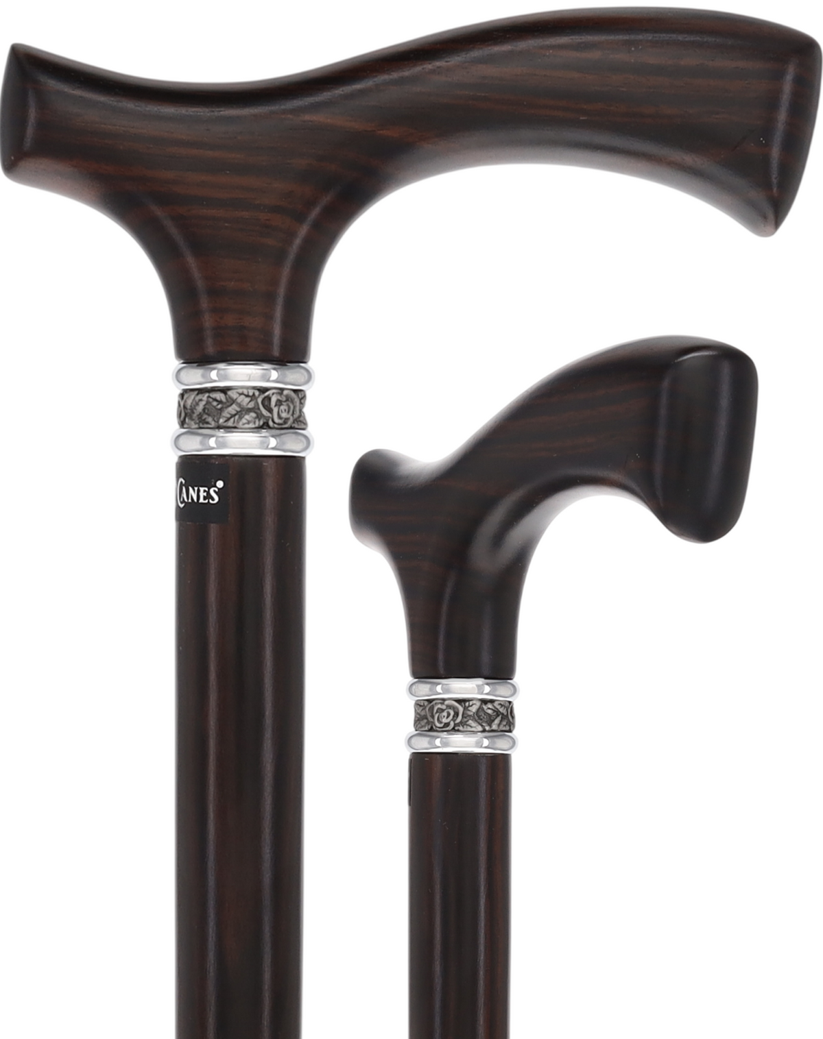 Luxury Genuine Ebony Fritz Handle Cane: Pewter Collar Detail Fritz Handled Canes - Tophatter Daily Deals