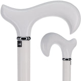Sleek White Derby Handle: Beechwood Shaft with Polished Finish Derby Handled Canes - Tophatter Daily Deals