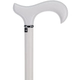 Sleek White Derby Handle: Beechwood Shaft with Polished Finish Derby Handled Canes - Tophatter Daily Deals