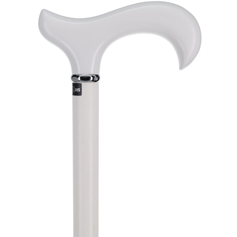 Sleek White Derby Handle: Beechwood Shaft with Polished Finish Derby Handled Canes - Tophatter Daily Deals