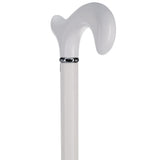 Sleek White Derby Handle: Beechwood Shaft with Polished Finish Derby Handled Canes - Tophatter Daily Deals