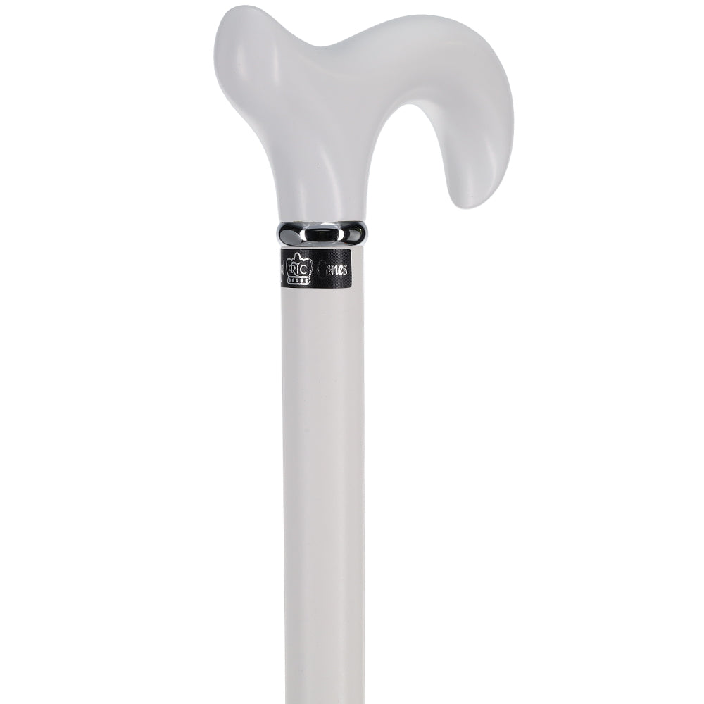 Sleek White Derby Handle: Beechwood Shaft with Polished Finish Derby Handled Canes - Tophatter Daily Deals