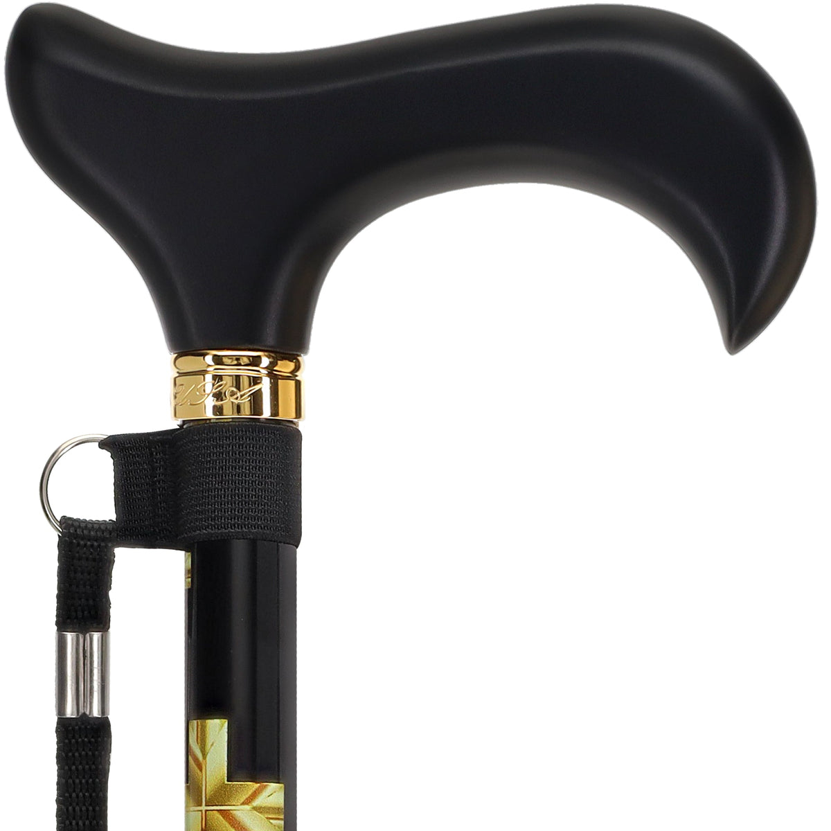 Golden Cross Folding Cane: Adjustable Derby, Wooden Handle Folding Canes - Tophatter Daily Deals