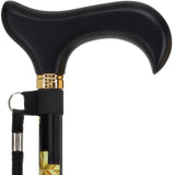 Golden Cross Folding Cane: Adjustable Derby, Wooden Handle Folding Canes - Tophatter Daily Deals
