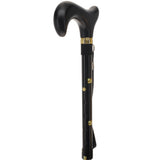 Golden Cross Folding Cane: Adjustable Derby, Wooden Handle Folding Canes - Tophatter Daily Deals