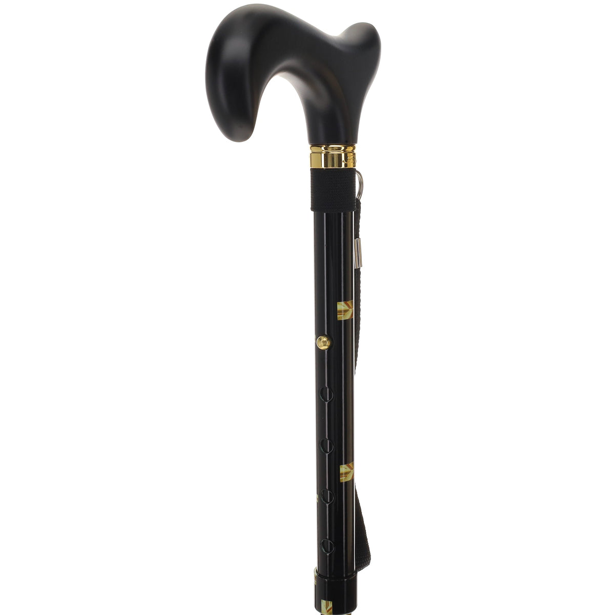 Golden Cross Folding Cane: Adjustable Derby, Wooden Handle Folding Canes - Tophatter Daily Deals