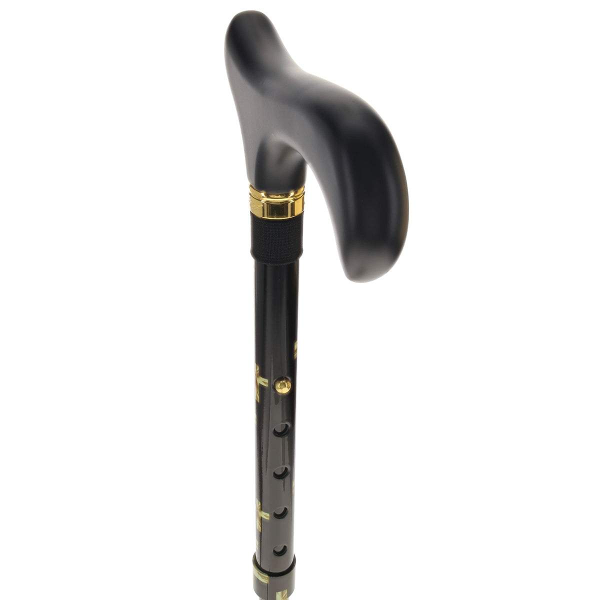Golden Cross Folding Cane: Adjustable Derby, Wooden Handle Folding Canes - Tophatter Daily Deals