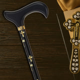 Golden Cross: Elegance & Comfort - Wooden Handle Adjustable Walking Canes - Tophatter Daily Deals