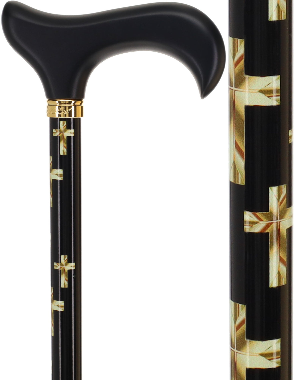 Golden Cross: Elegance & Comfort - Wooden Handle Adjustable Walking Canes - Tophatter Daily Deals