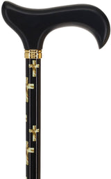 Golden Cross: Elegance & Comfort - Wooden Handle Adjustable Walking Canes - Tophatter Daily Deals
