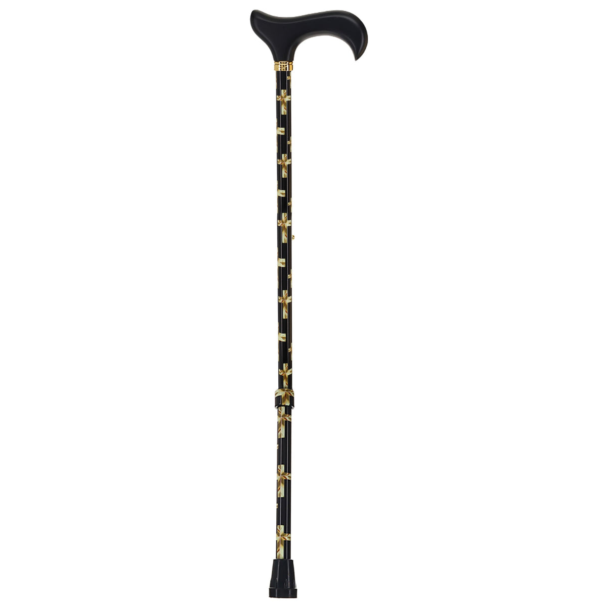 Golden Cross: Elegance & Comfort - Wooden Handle Adjustable Walking Canes - Tophatter Daily Deals