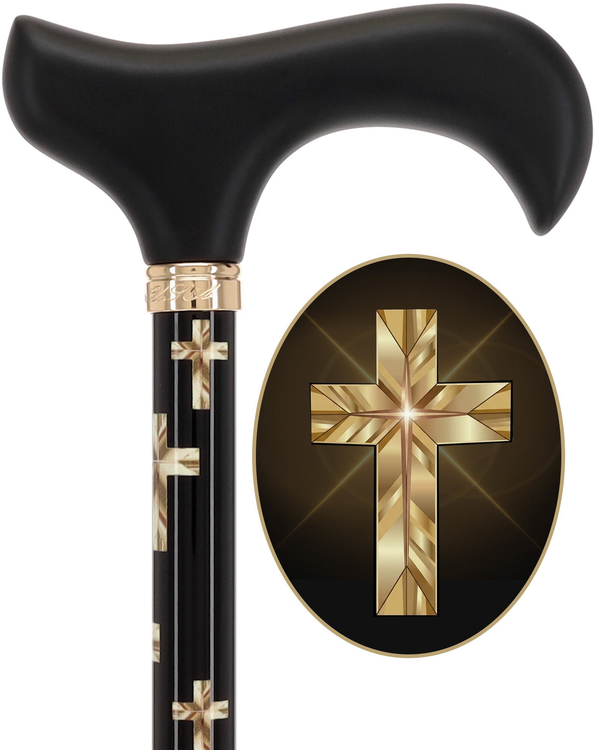 Golden Cross: Elegance & Comfort - Wooden Handle No Adjustable Walking Canes - Tophatter Daily Deals