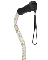Vivienne May Designer Cane: Watercolor Flowers Offset Handled Canes - Tophatter Daily Deals